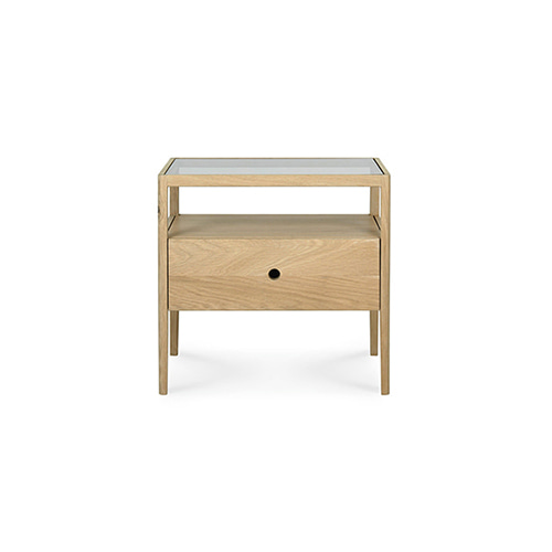 ETHNICRAFTOak Spindle Bed Side Table오크 스핀들 베드 사이드 테이블DESIGNED  BY BELGIUM