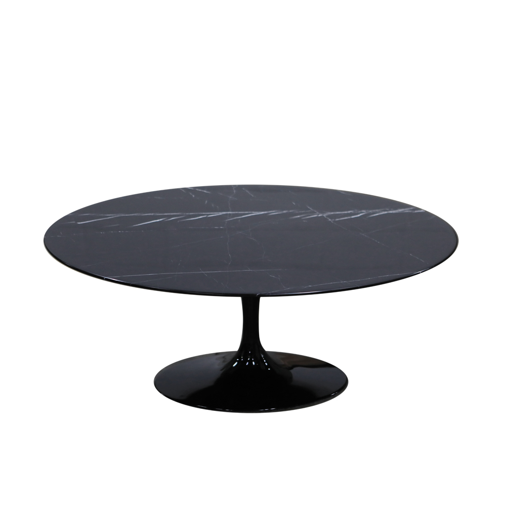Oval Marble Coffee Table타원 대리석 커피 테이블 - 100 (블랙)